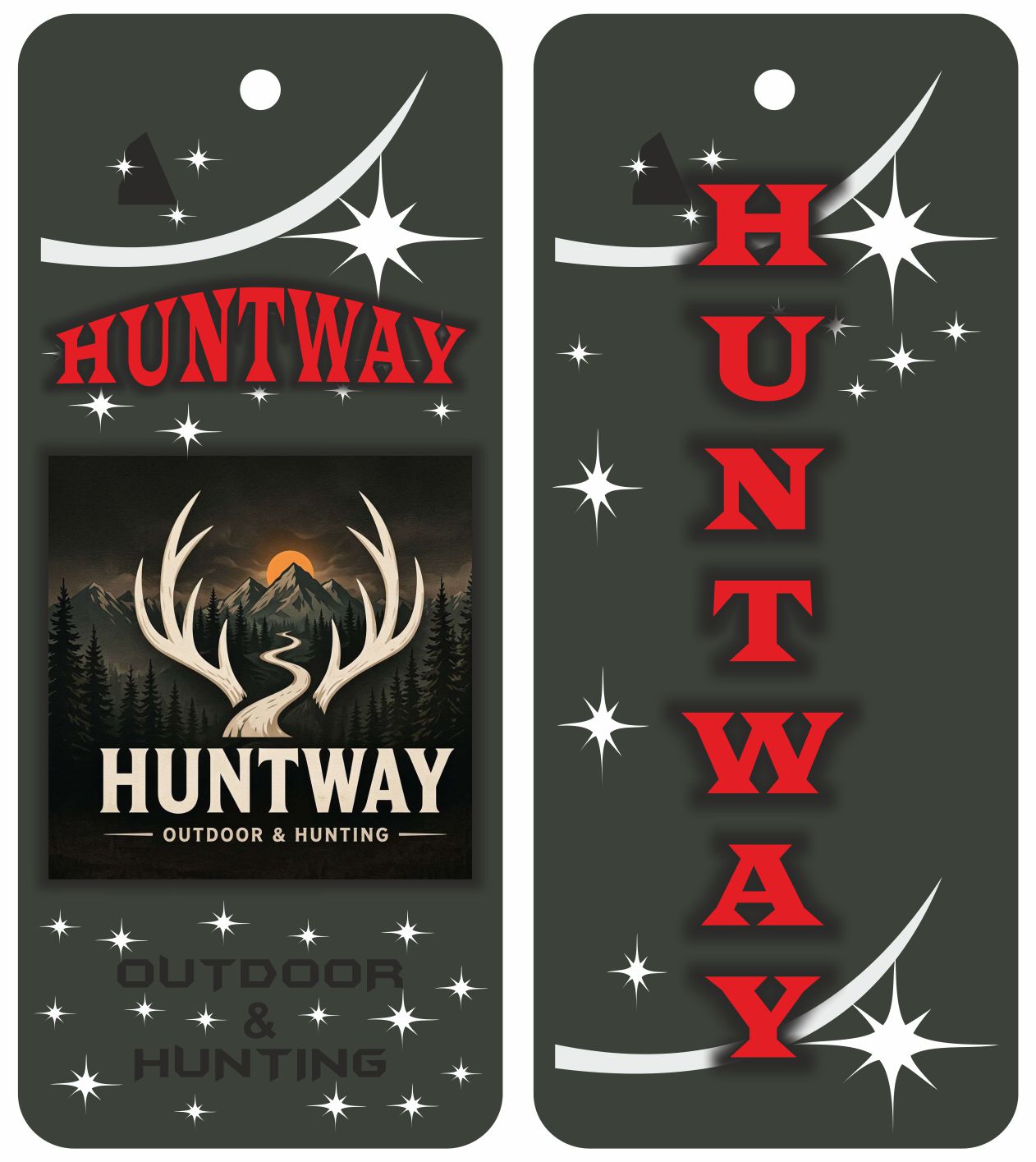 Huntway karton etiket iş örneği